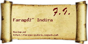 Faragó Indira névjegykártya