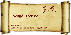 Faragó Indira névjegykártya